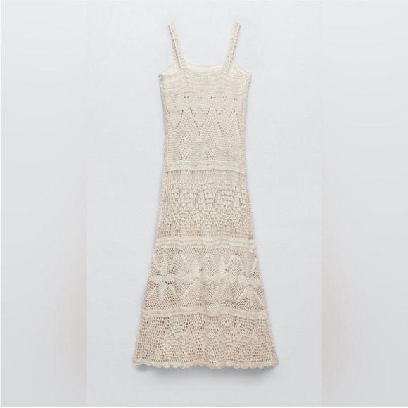 Zara limited edition sequin crochet knit maxi dress - Picture 10 of 12